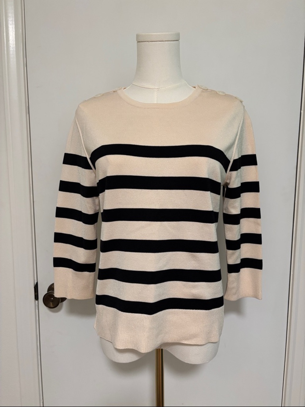 Vintage Oscar de la Renta Striped Knit Top
